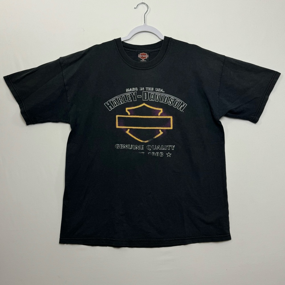 Harley Davidson Motorcycles Dresden Germany Double Soded Graphic Tee Adult XL
